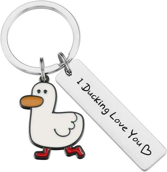Ducking Love you cute keychain : Quack Up Your Affection!